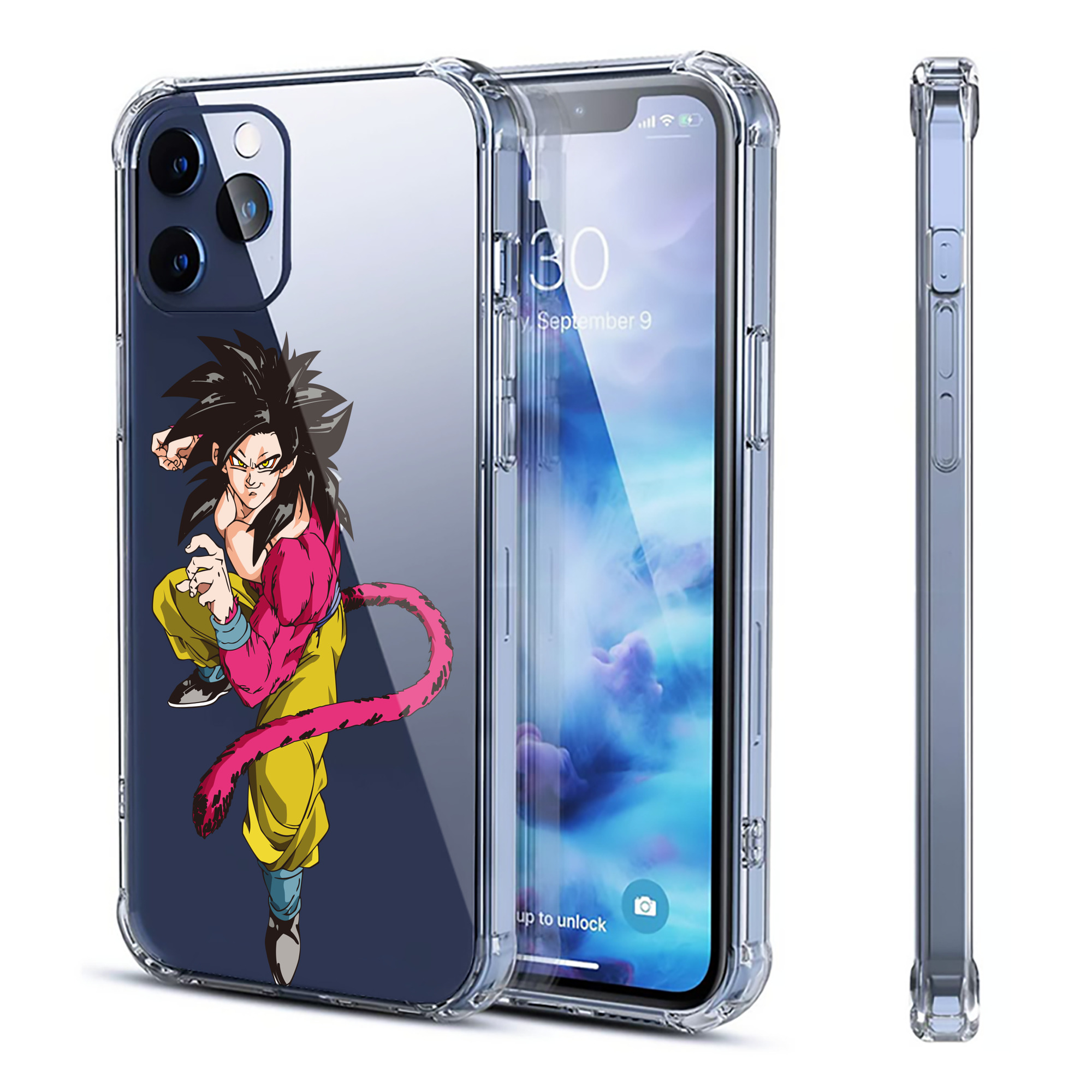 （画像用） ドラゴンボール 孫悟空（そん ごくう）Son Goku カカロット DRAGON BALL Kakarotto 【iPhone 12シリーズ対応】透明スマホケース（クリアソフトケース）